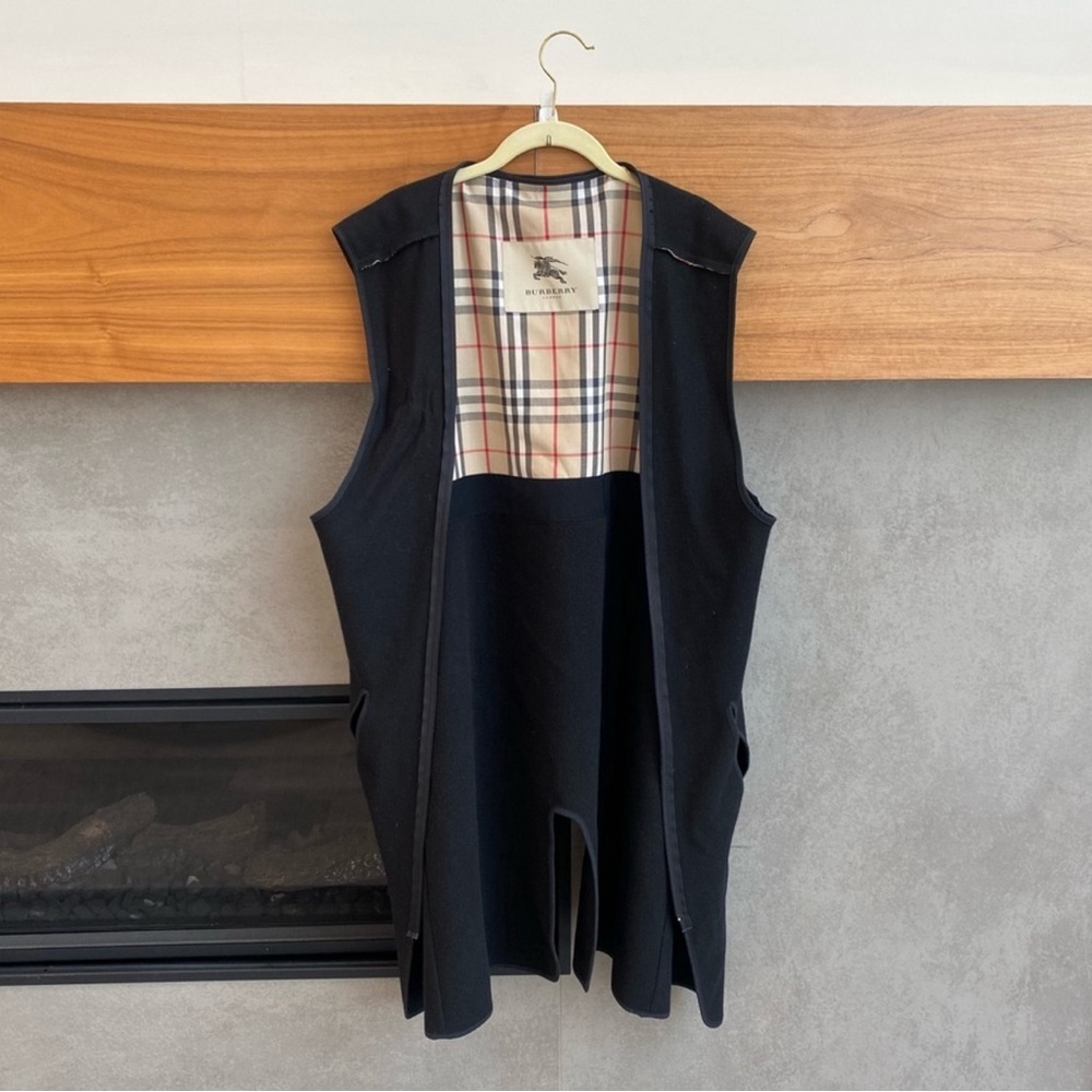 Burberry Men’s Black Long Waterloo Heritage Trench Coat, Size 34 - Picture 16 of 16